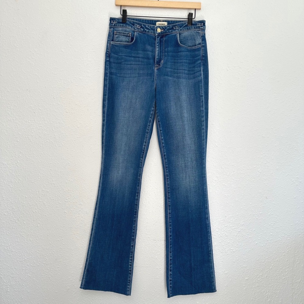 L'Agence Ruth High Rise Straight Jeans Women 29 Blue Century Premium Denim